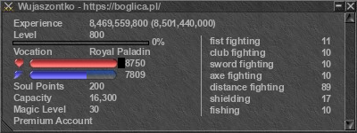 Signature for player Wujaszontko